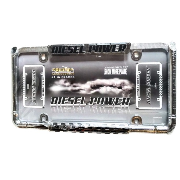 NWT Cruiser Accessories “Diesel Power” Chrome License Plate Frame - Picture 8 of 14